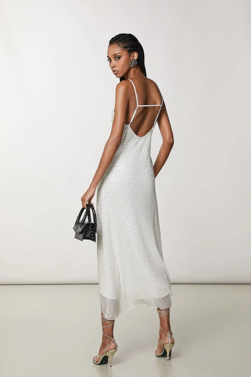 Abito slim fit in tulle