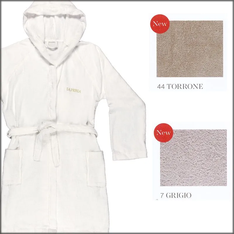 accappatoio spa con cappuccio la perla 