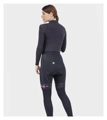 Collant lunghi Alé Mild da donna nero/rosa fluorescente