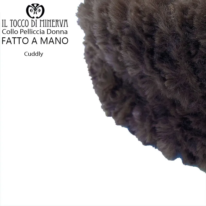 Collo pelliccia donna Cuddly marrone - Fatto a mano