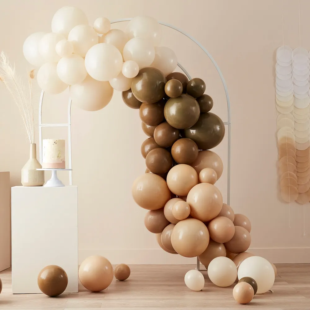 Ghirlanda di palloncini Marrone e Nudo 70 pezzi