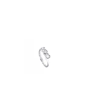 GOLAY collezione Calla anello Trilogy oro bianco e diamante ct. 0.35