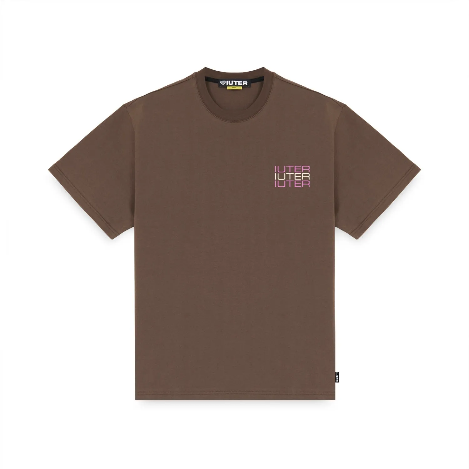 Iuter Spine Skulls Tee Marrone Uomo