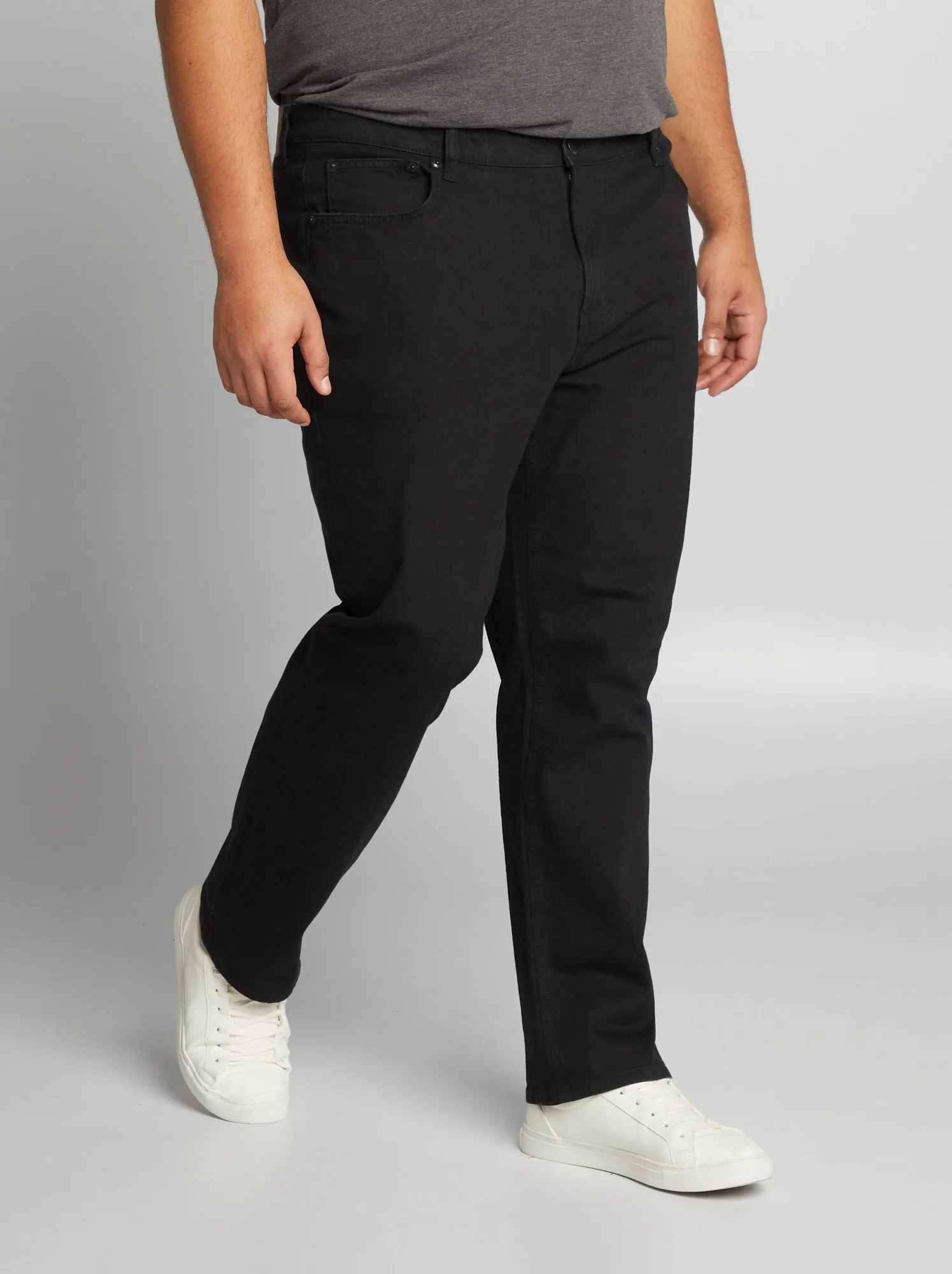 Jeans dritti con 5 tasche - L34 - NERO