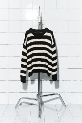 MAGLIONE MISTO LANA A RIGHE