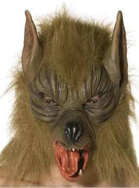 Maschera da lupo marrone