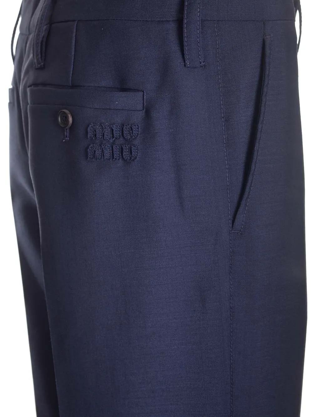   Miu Miu  Pantaloni slim fit blu  