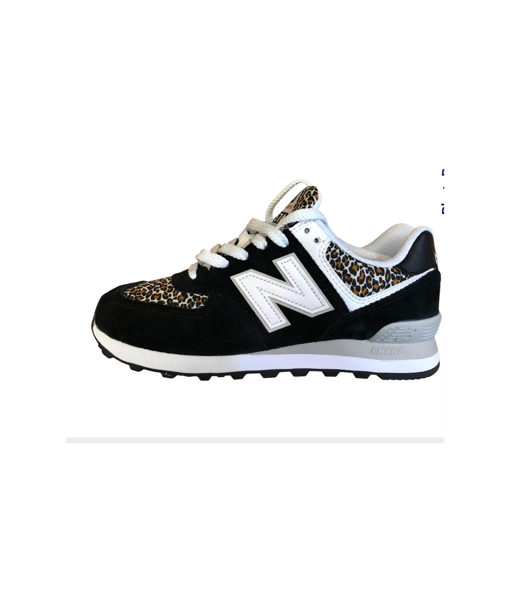 New Balance NB WL 574B12 camoscio nero animalSNEAKERS