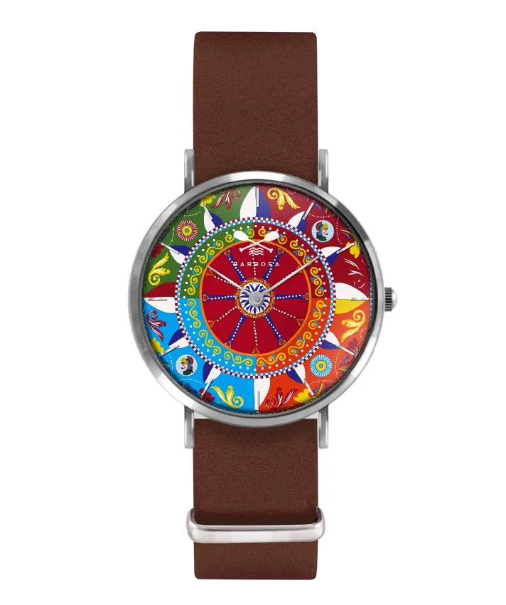 OROLOGIO SICILY MULTICOLOR dm. 36,5 NATO MARRONE