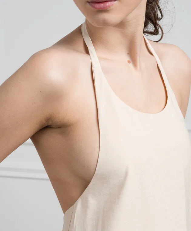 Peserico Abito beige con drappeggio S0211701509