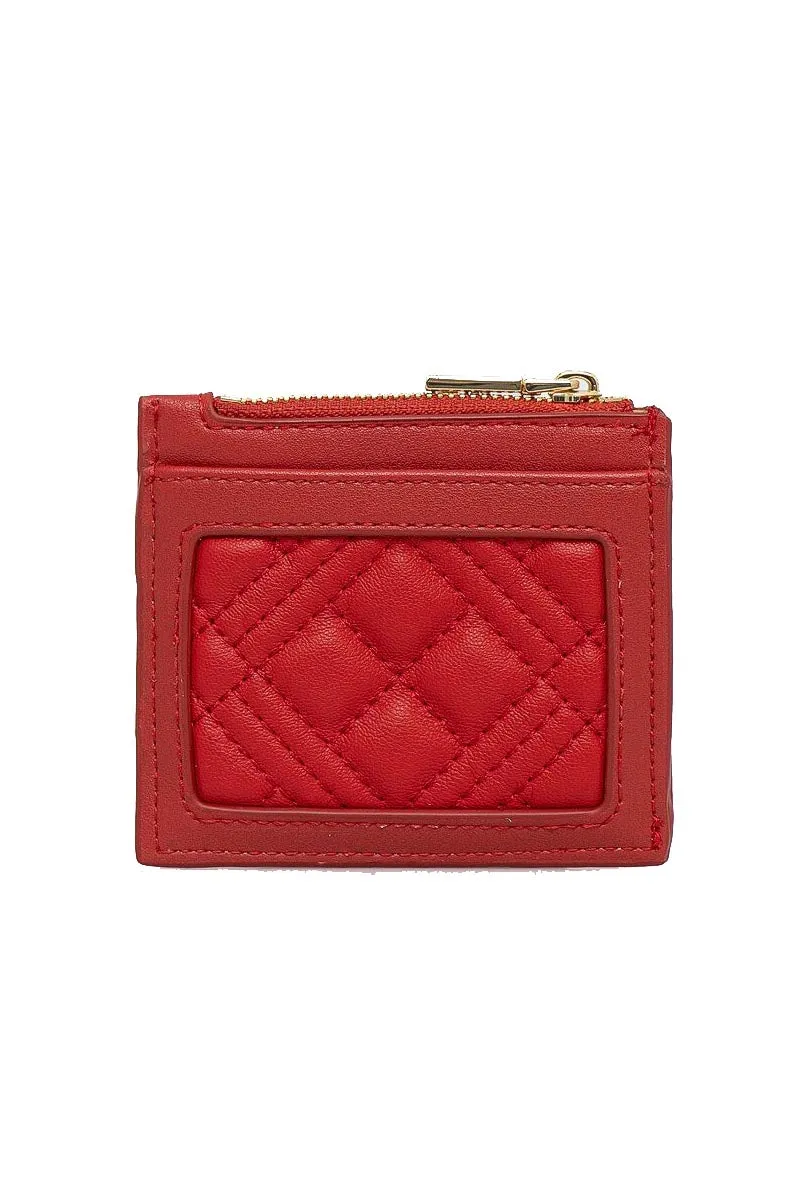 Portafoglio Quilted Pu - Rosso