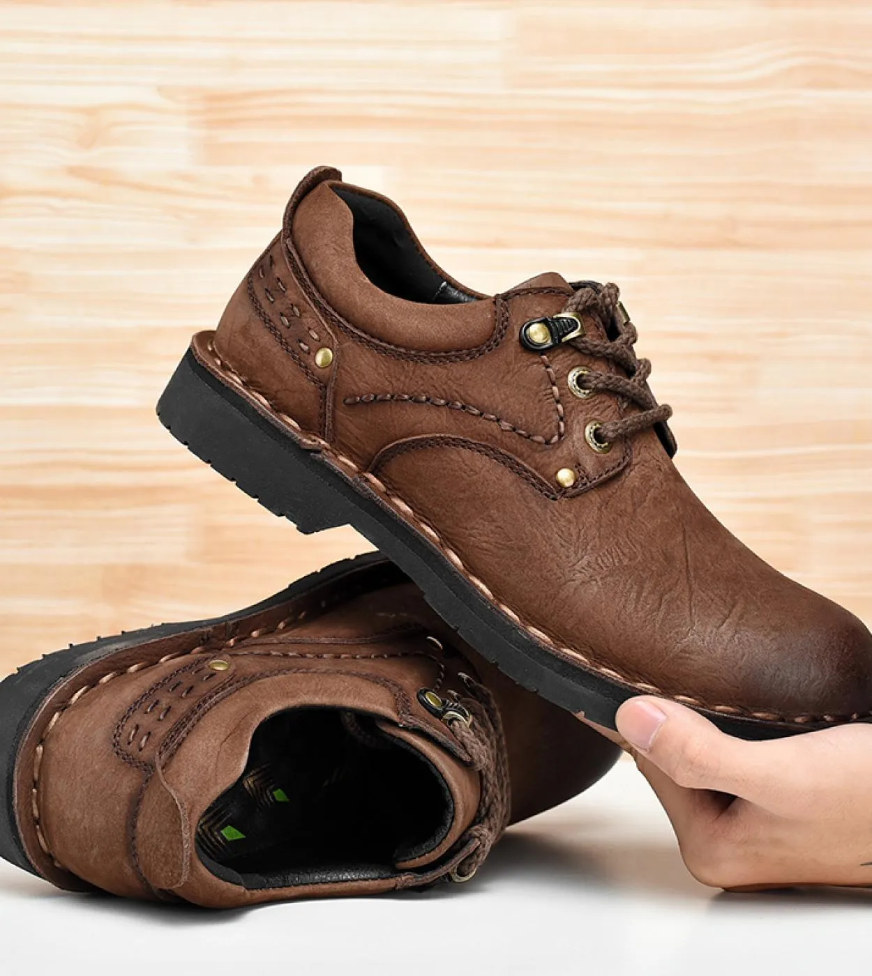 Scarpe da uomo in vera pelle Stringate Scarpe da ginnastica da uomo di base solide Business Guida confortevole Calzature da uomo