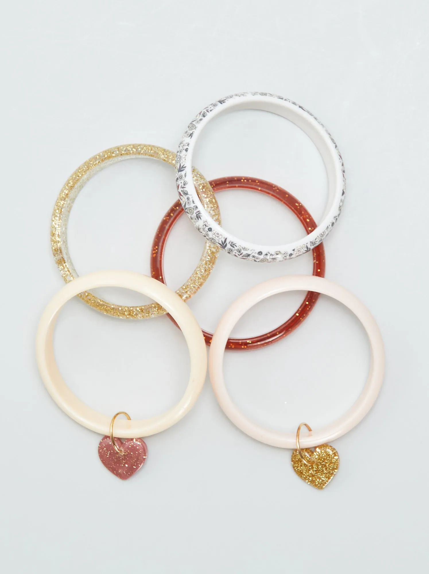 Set di 5 bracciali - ROSA