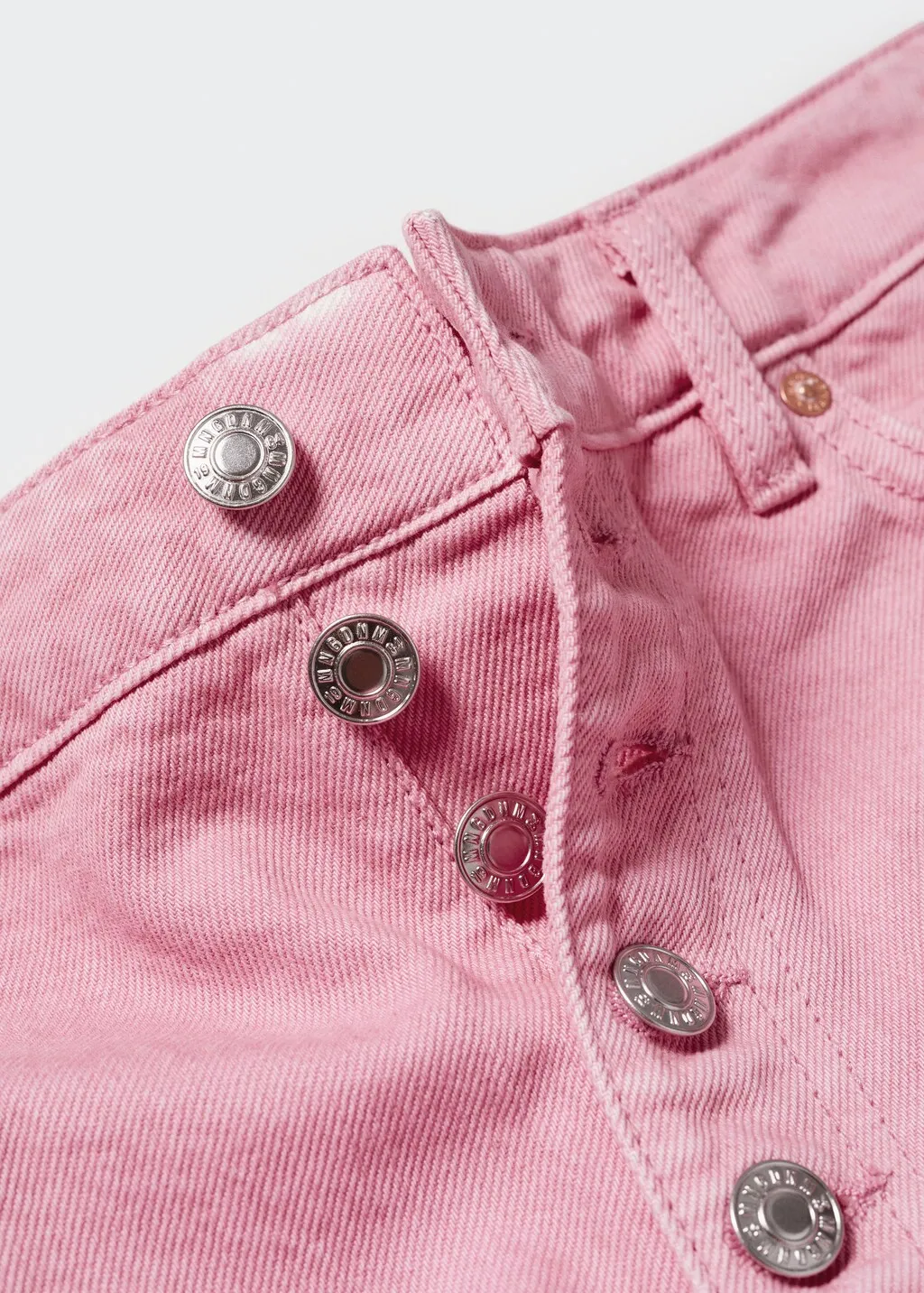 Short denim bottoni