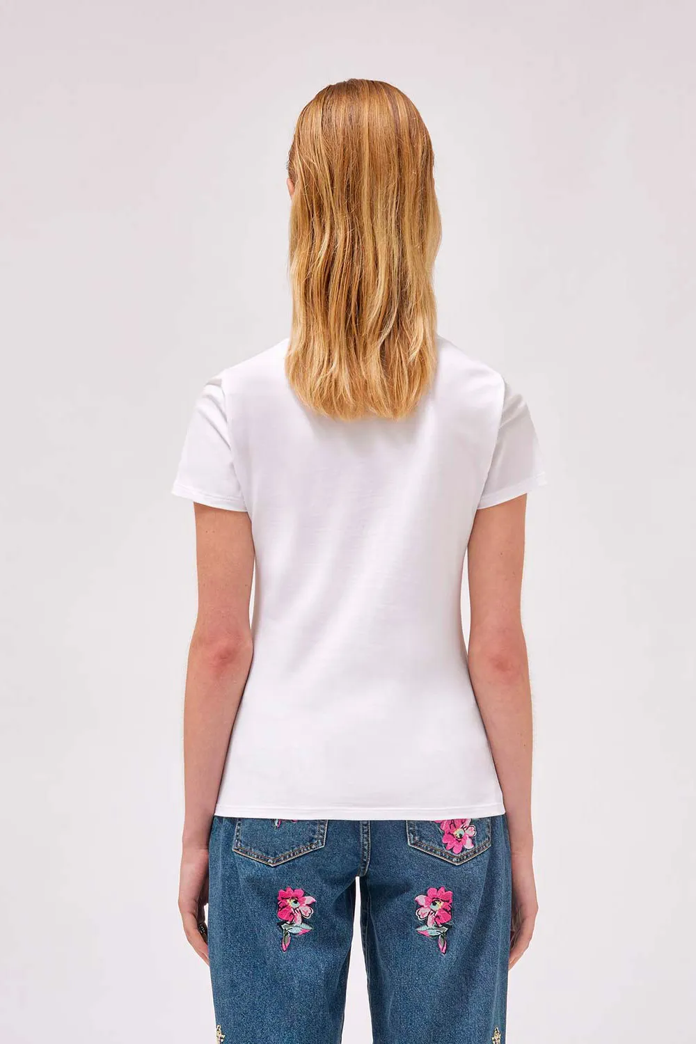 T-shirt con Logo e Borchie
