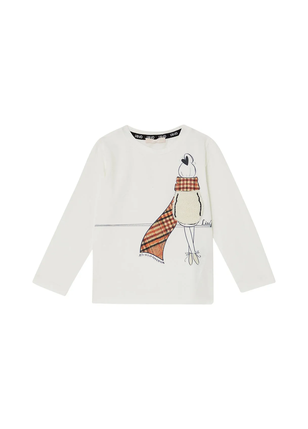 T-shirt con stampa e applicazioni