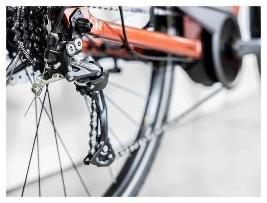Trek Verve+ 1 Lowstep Shimano Tourney/Altus 8V 300 Wh Arancione scuro 2023 Bicicletta elettrica da città