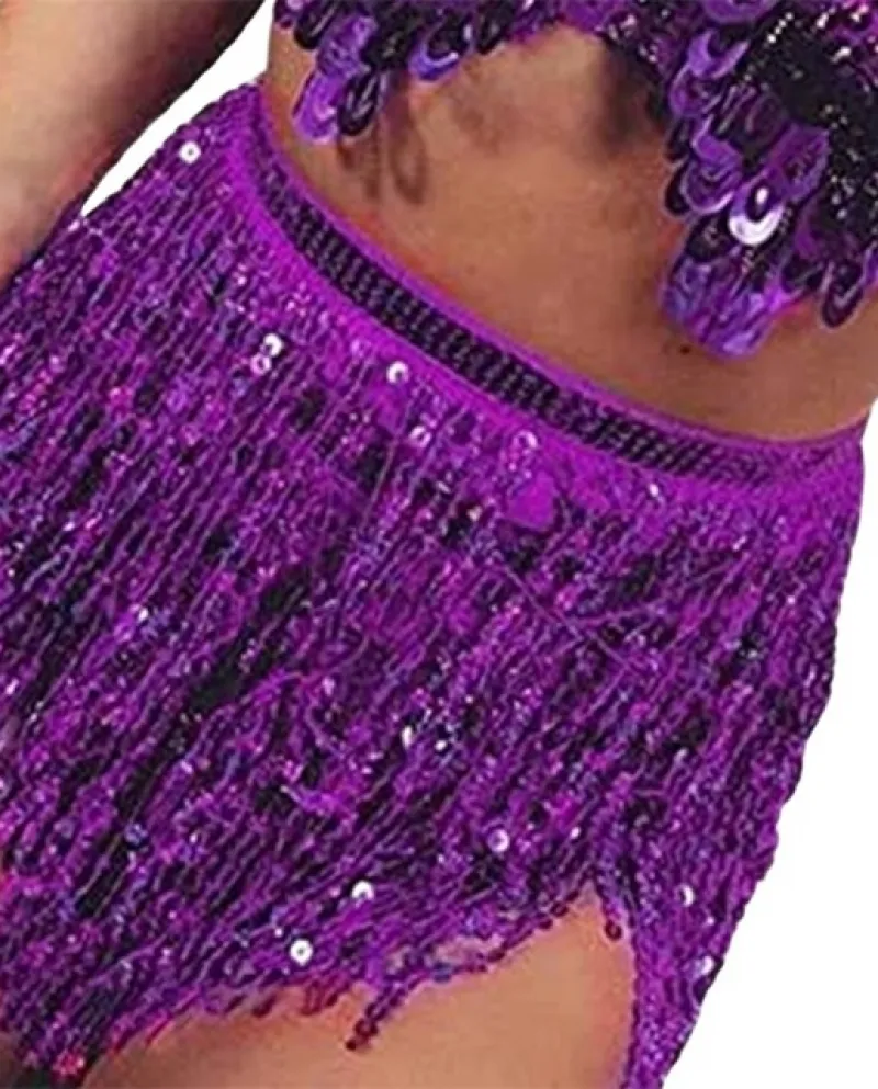 Wsevypo Paillettes Nappe Gonne Summer Beach Party Street Donna Pizzo U